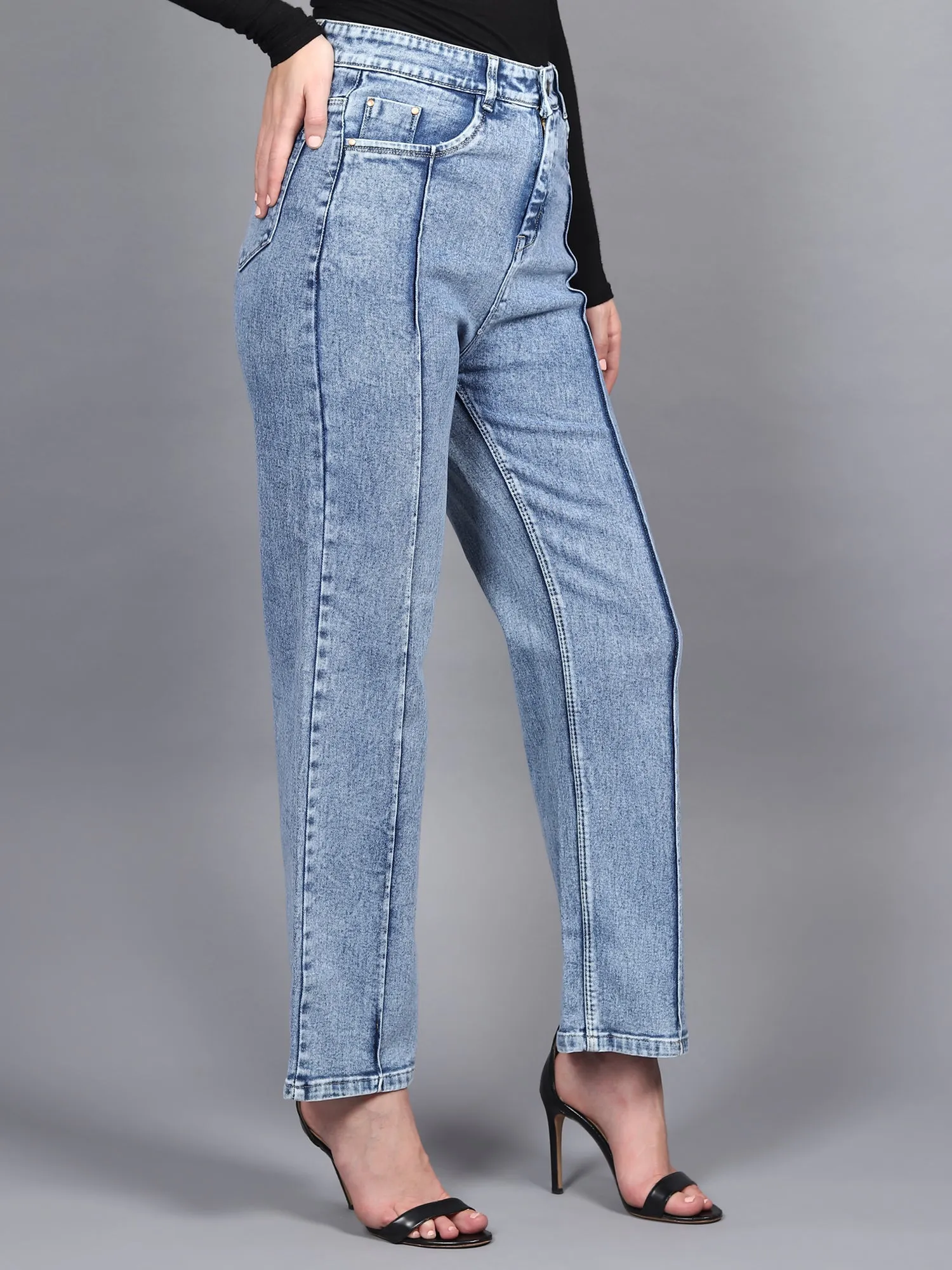 Stonewash Streamline Wide Fit Denim