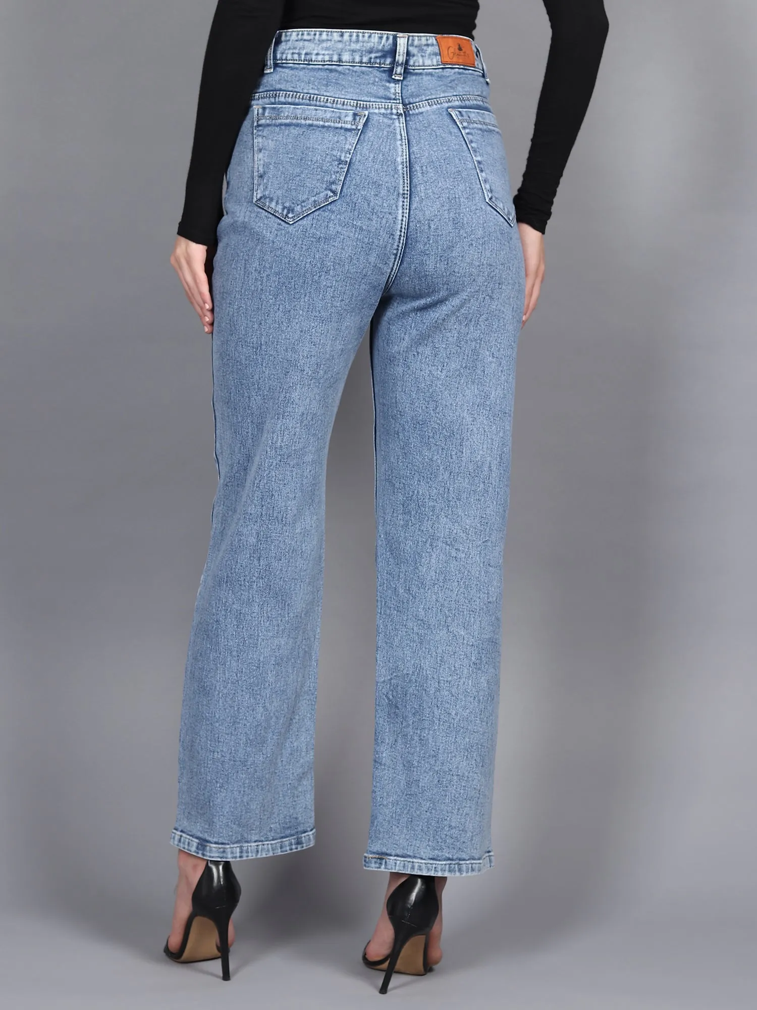 Stonewash Streamline Wide Fit Denim