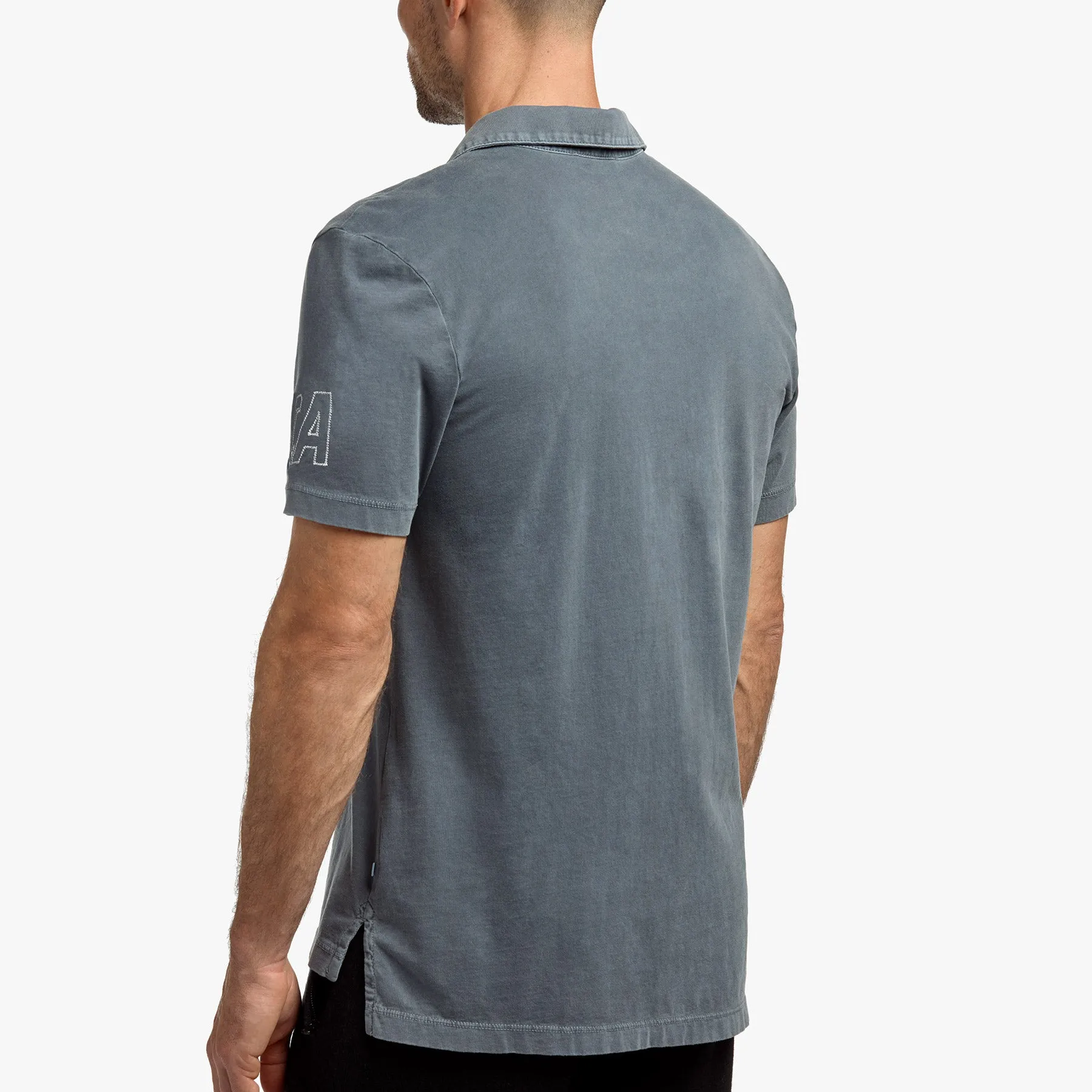 Sueded Jersey Mountain Graphic Polo - North Pigment