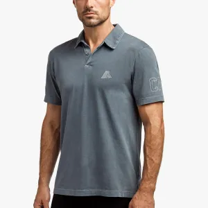 Sueded Jersey Mountain Graphic Polo - North Pigment
