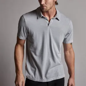 Sueded Jersey Polo - Breeze Pigment