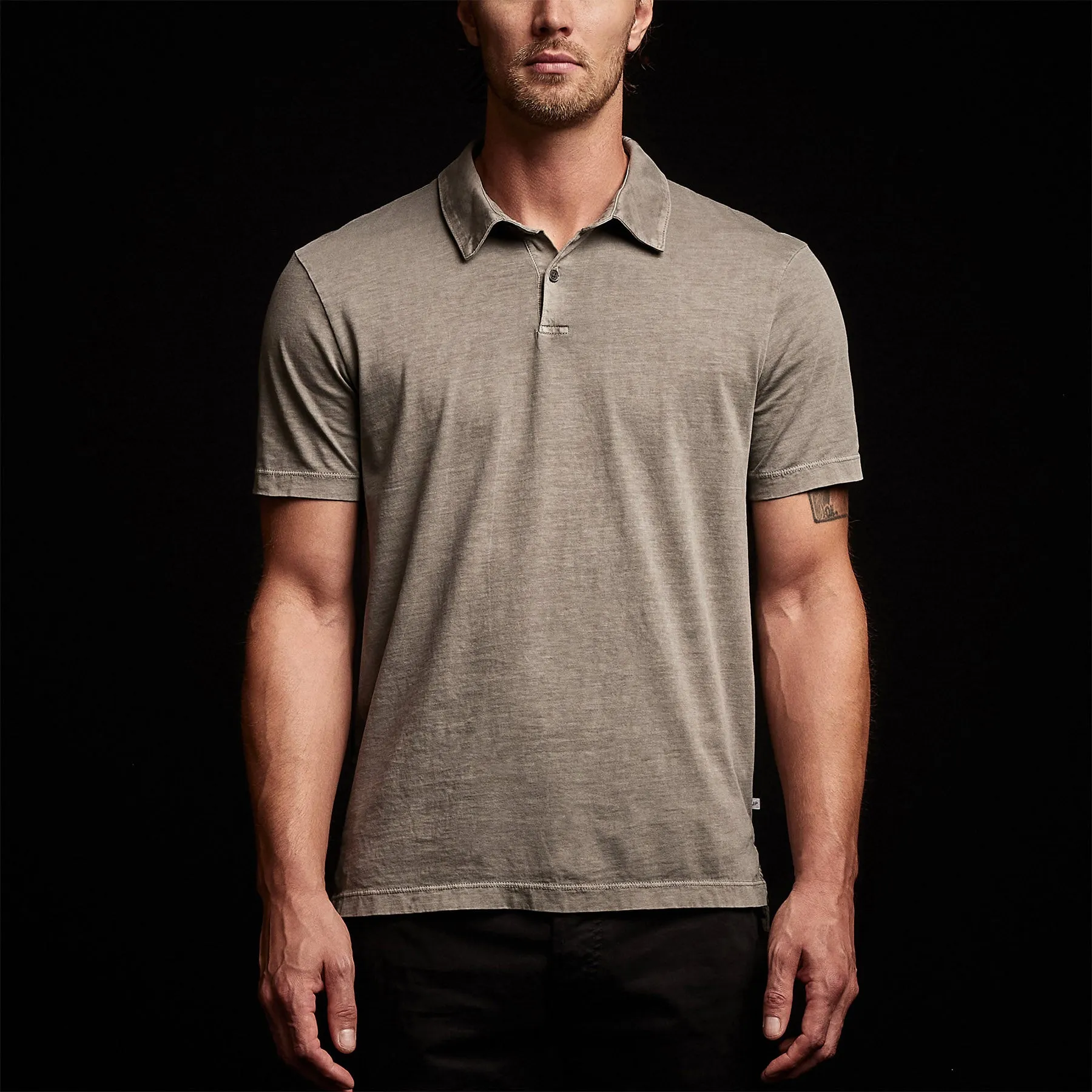 Sueded Jersey Polo - Burro Pigment