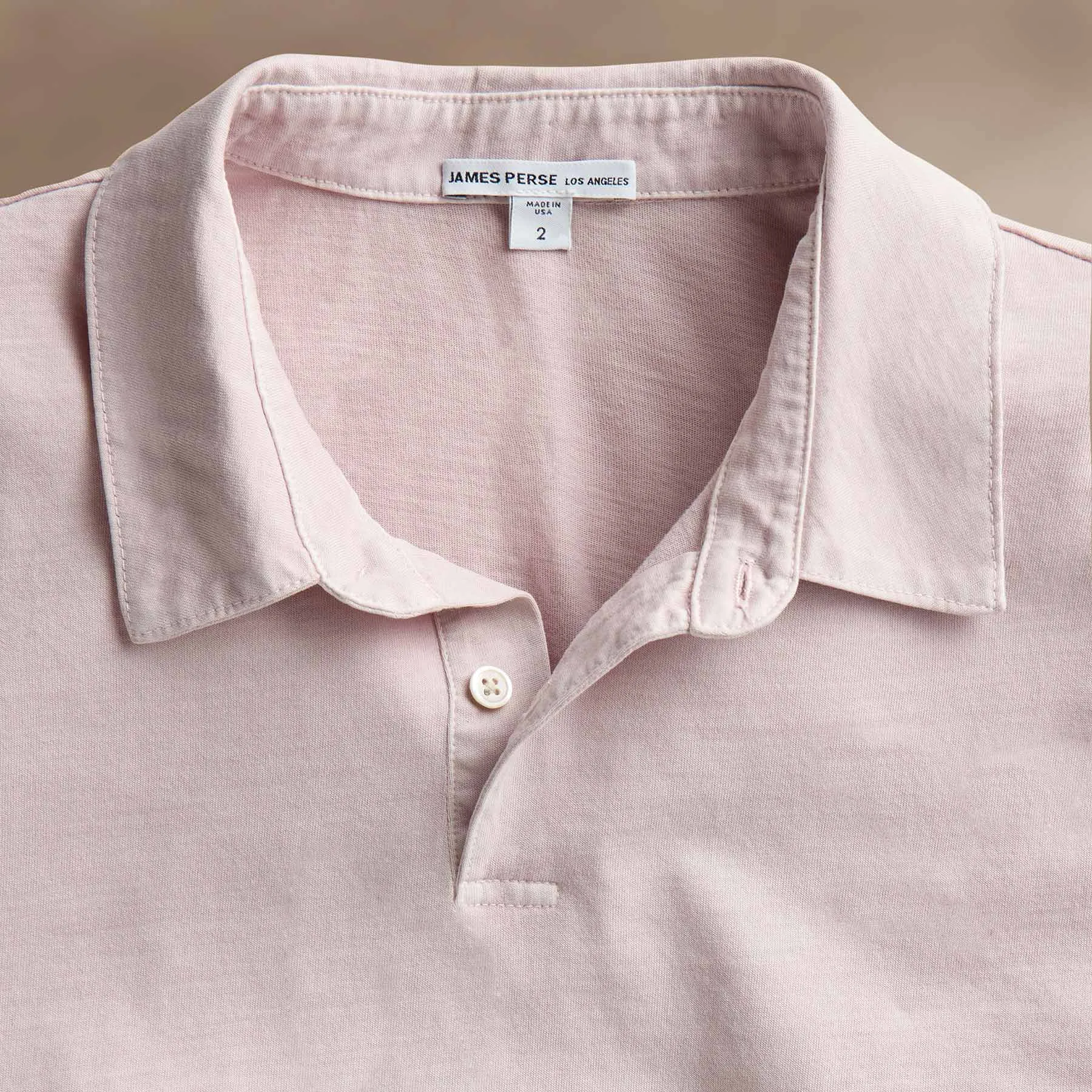 Sueded Jersey Polo - Degas Pigment