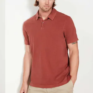 Sueded Jersey Polo - Ember Pigment