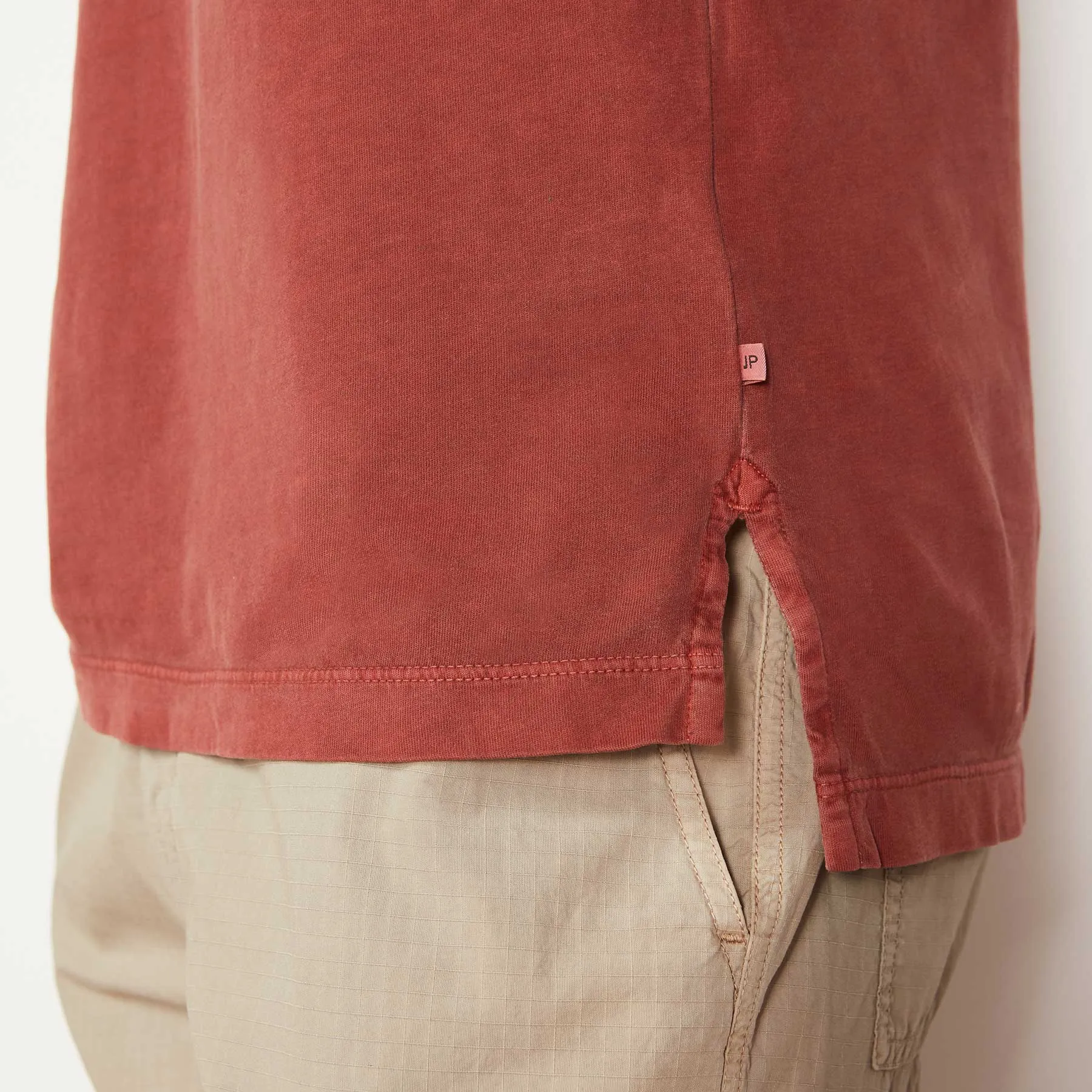 Sueded Jersey Polo - Ember Pigment