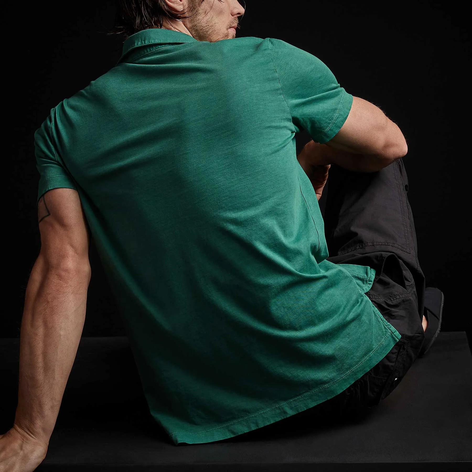 Sueded Jersey Polo - Fuji Pigment