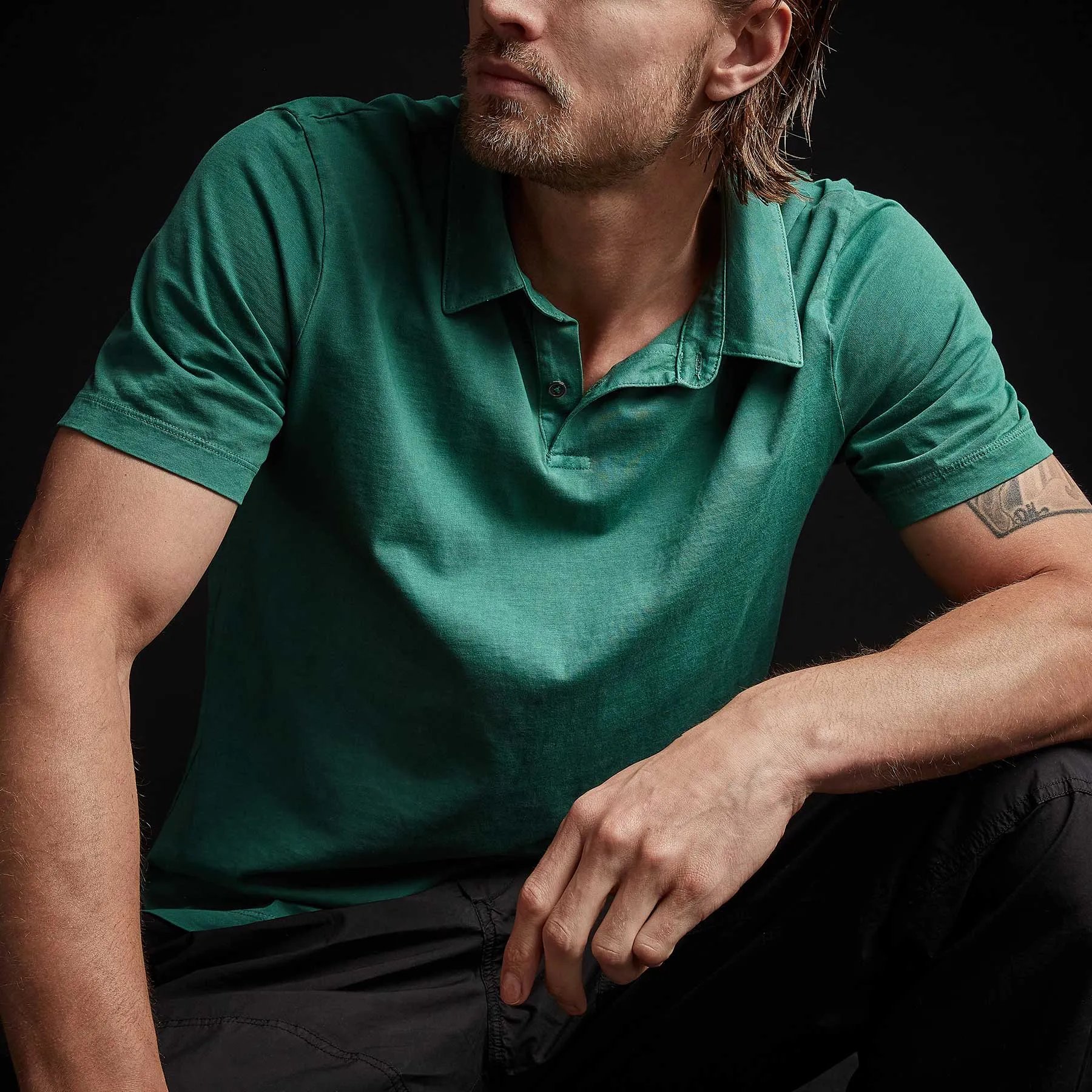 Sueded Jersey Polo - Fuji Pigment
