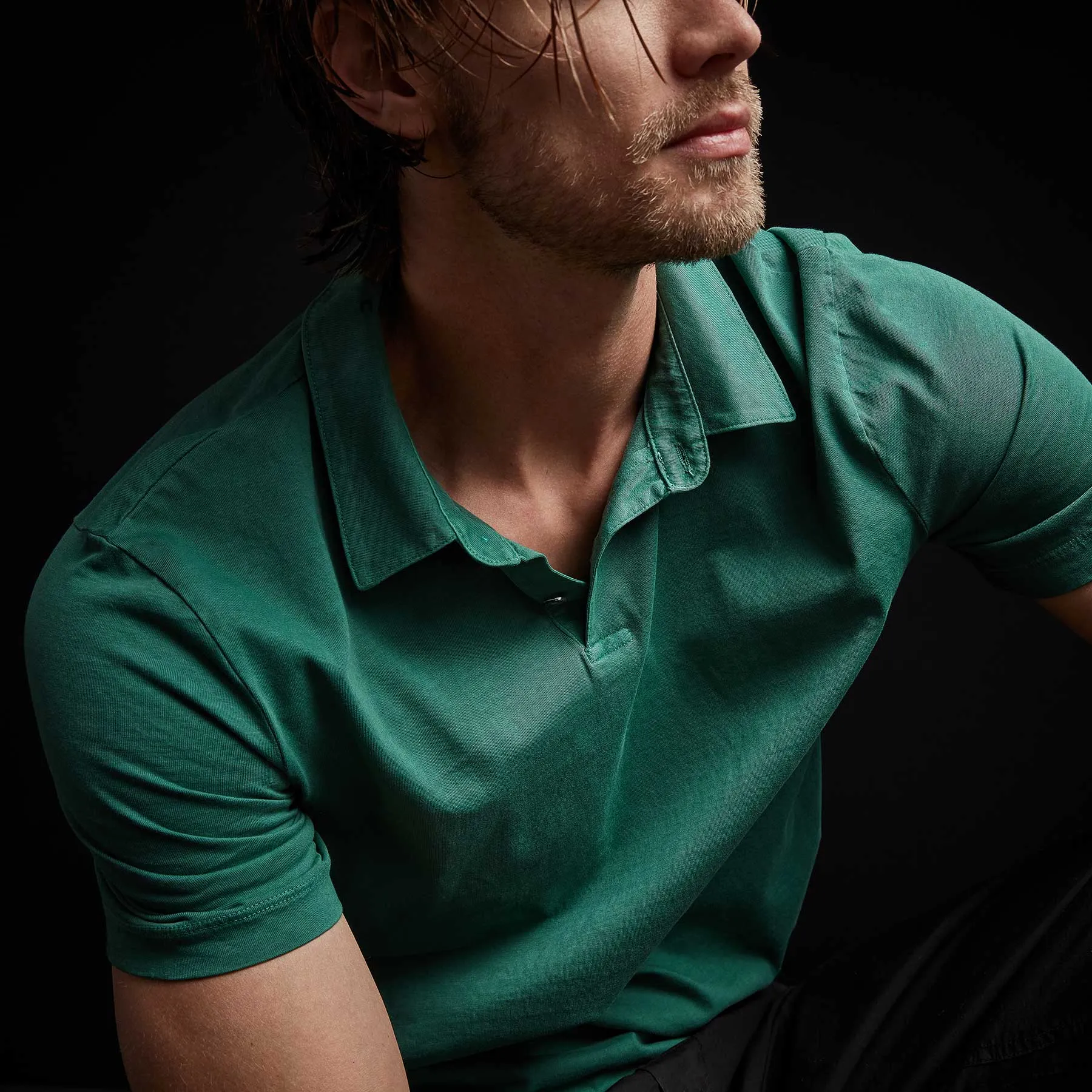 Sueded Jersey Polo - Fuji Pigment