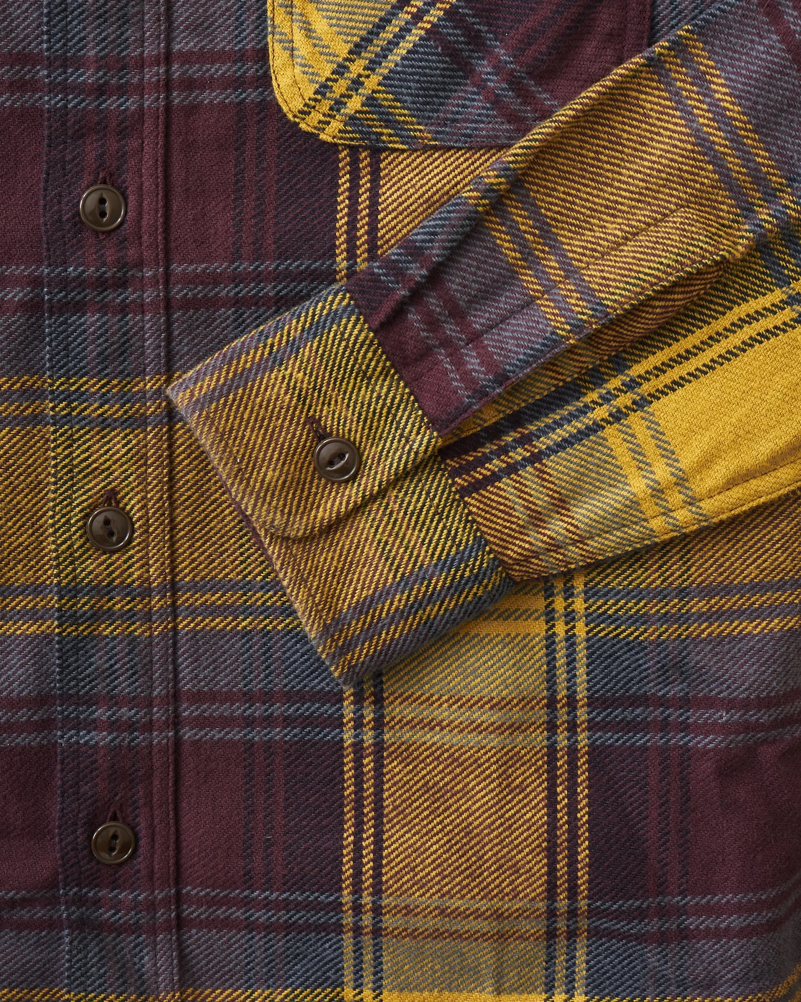 Sugar Cane & Co Twill Check Work Shirt Yellow SC29152