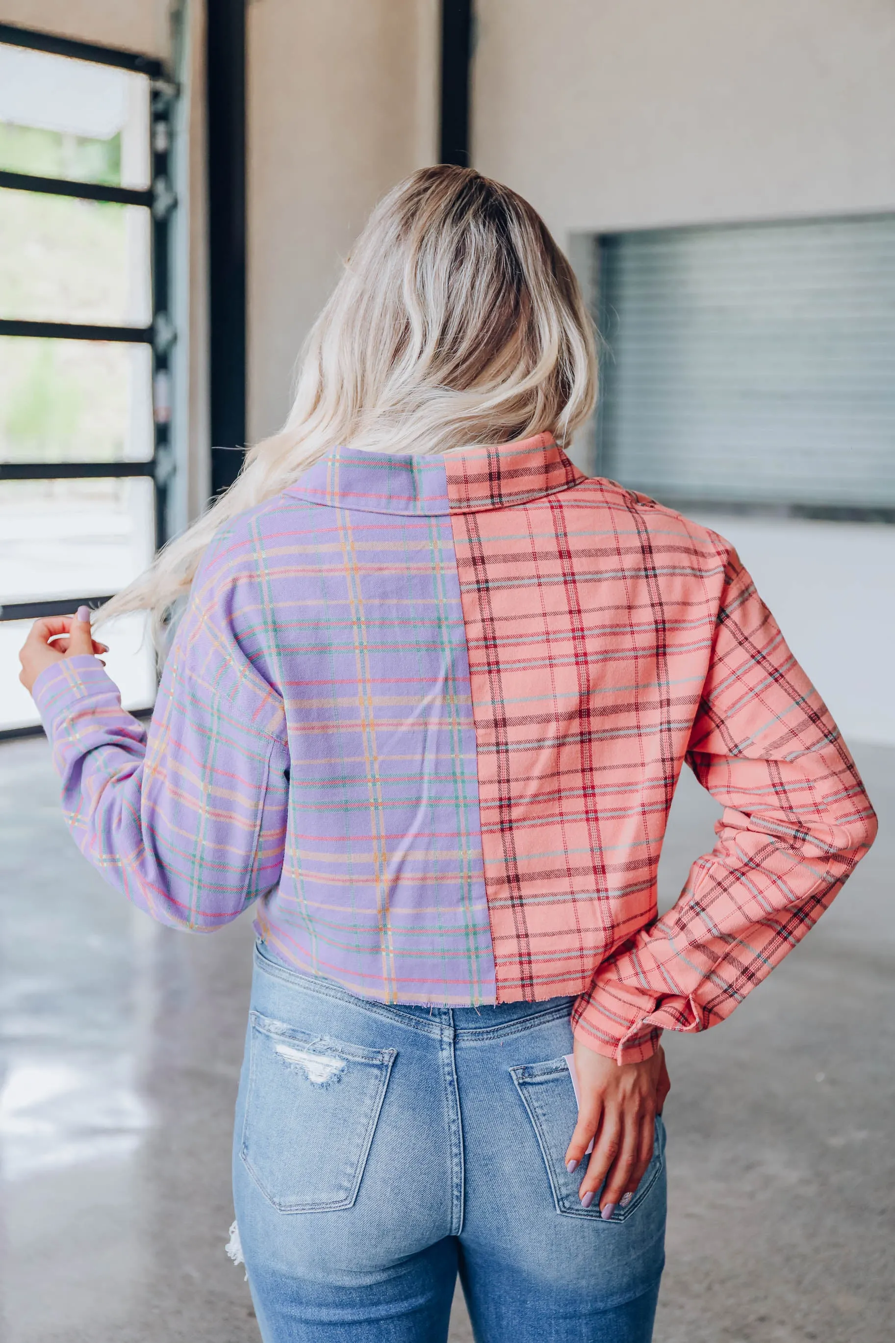 Summers End Cropped Flannel Shirt