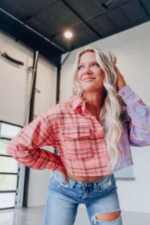 Summers End Cropped Flannel Shirt