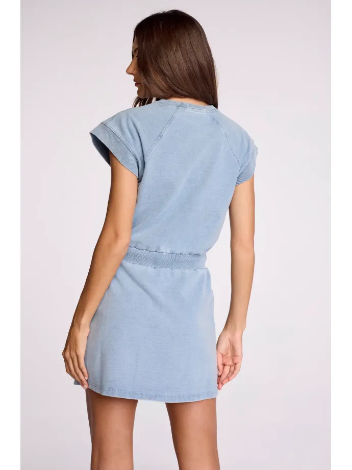 Sundays Apollo Dress in Light Wash Denim