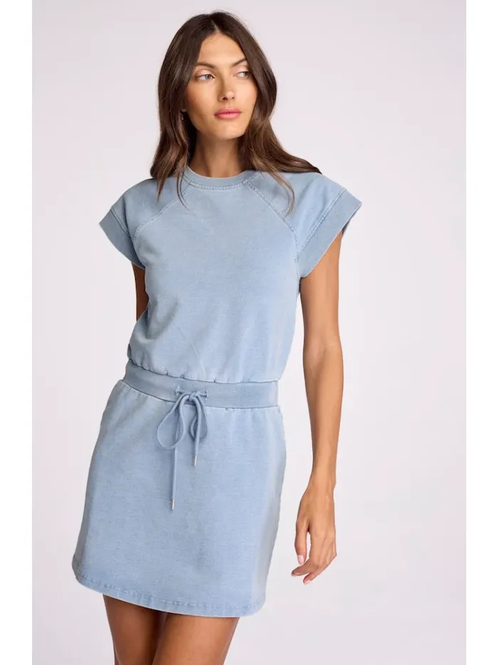 Sundays Apollo Dress in Light Wash Denim
