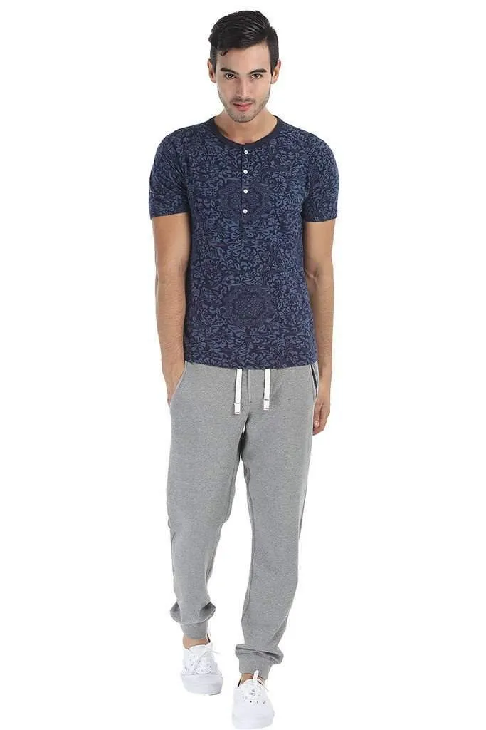 Super Soft Printed Short Sleeve Henley