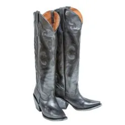 TANNER MARK WOMEN’S Twilight Burnished Gray Fashion Heel Knee High Cowgirl Boots