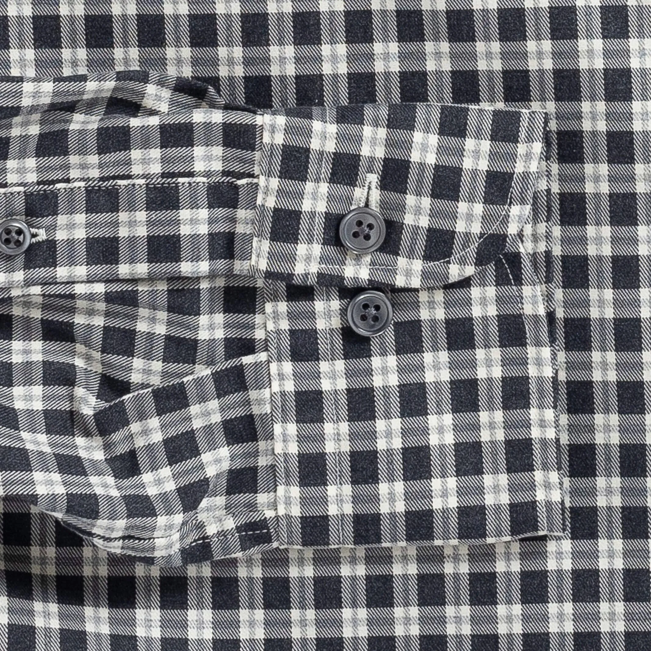 The Charcoal Thomas Mason Hartney Flannel Casual Shirt