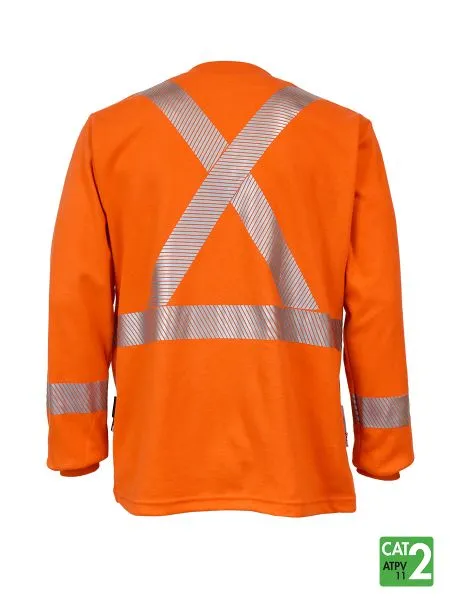 The Front Line 6.9 oz Men's Henley Long Sleeve T-Shirt - Stylish Segmented Stripes, Durable Comfort for Everyday Wear