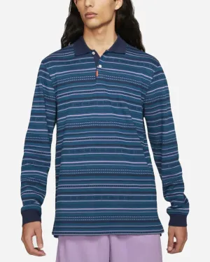 The Nike SB Jacquard LS Polo - Midnight Navy