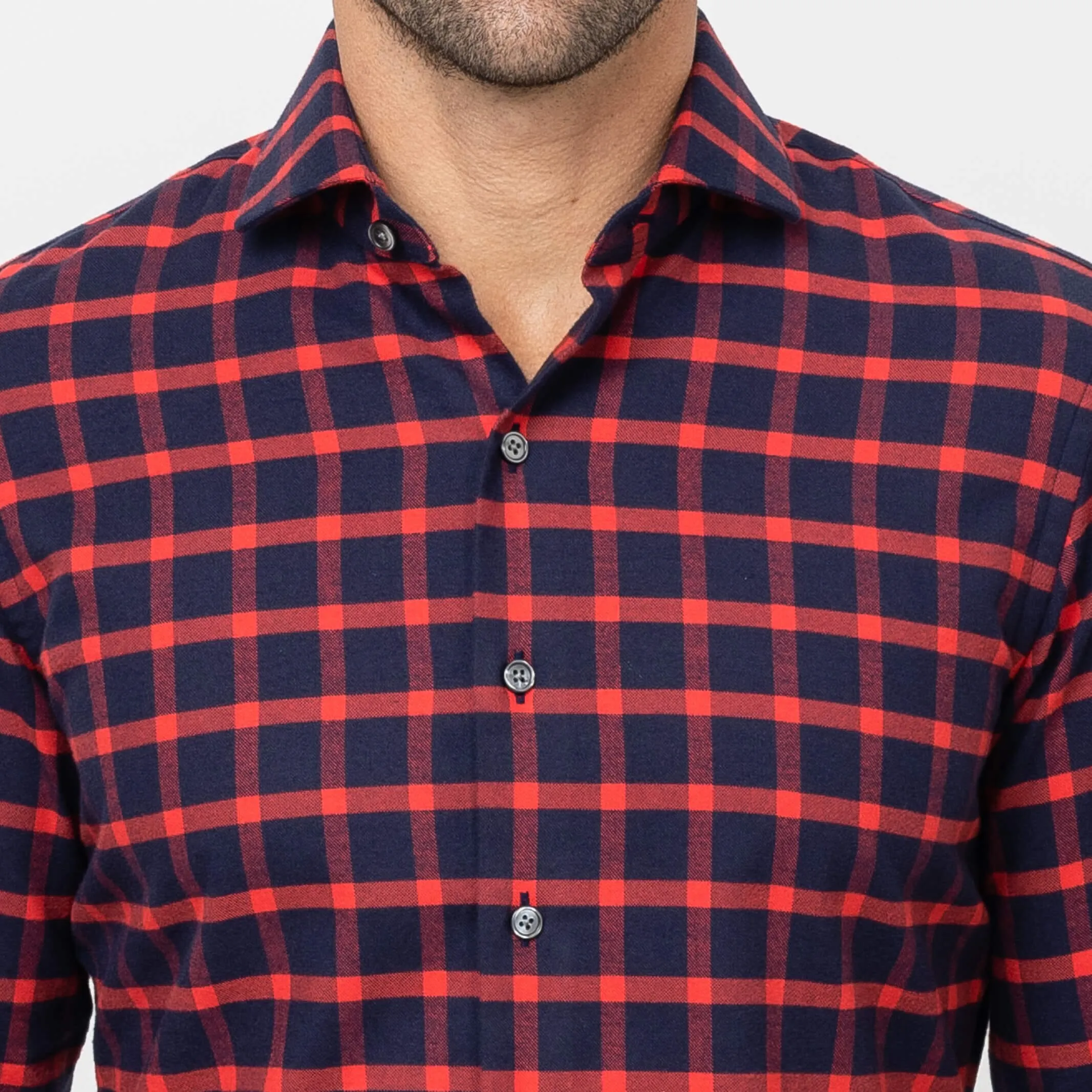 The Red Norwich Brushed Twill Custom Shirt
