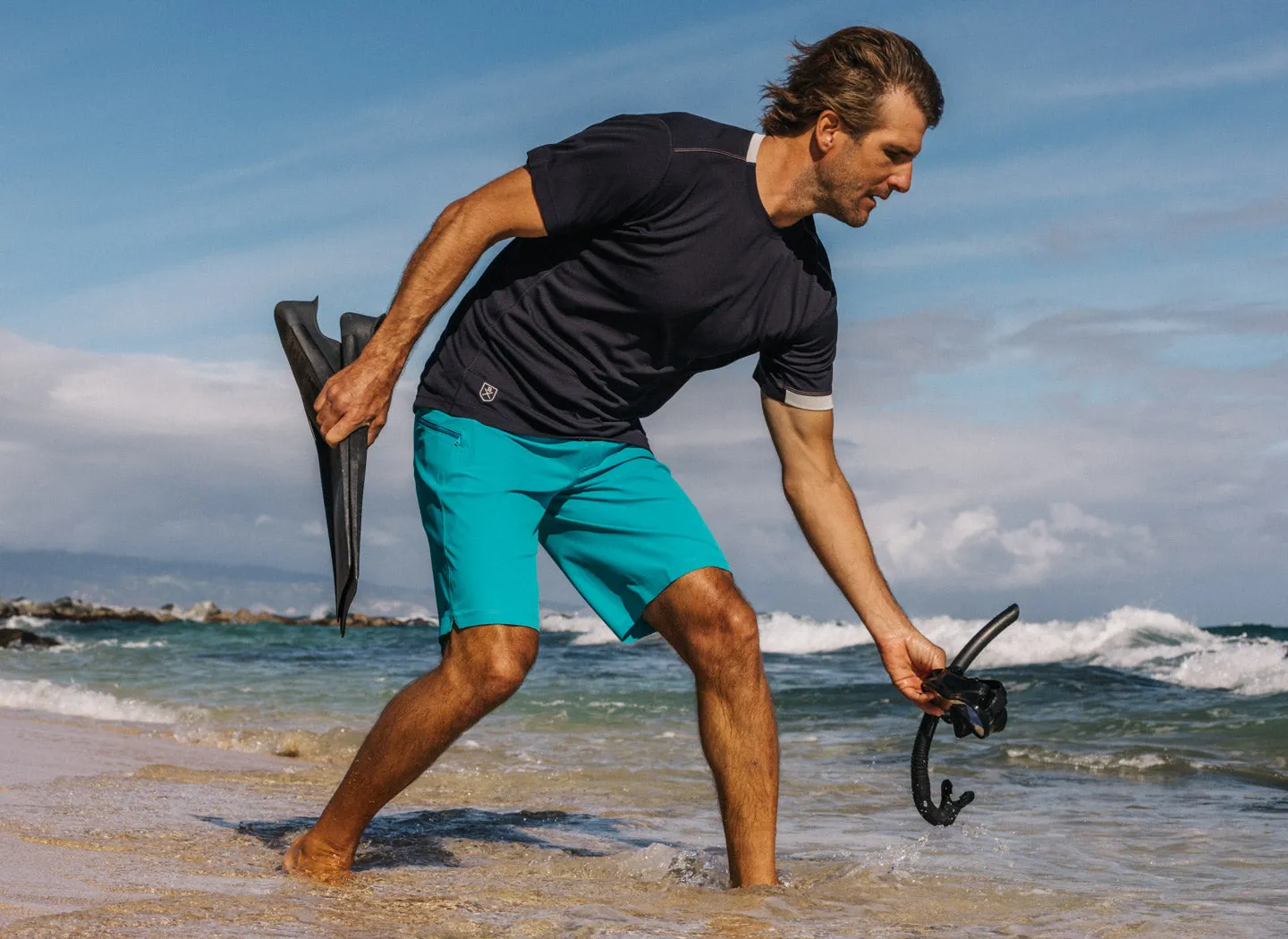 The Spartan Board Shorts - 11" Inseam - Storm (Blue Mirage)