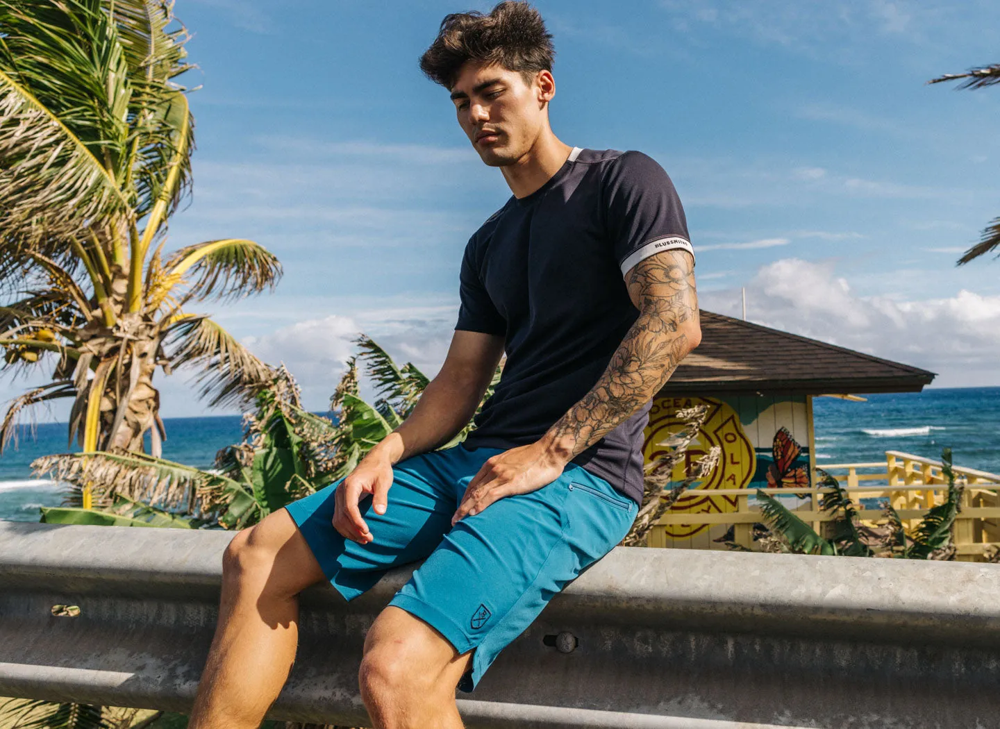 The Spartan Board Shorts - 11" Inseam - Storm (Blue Mirage)