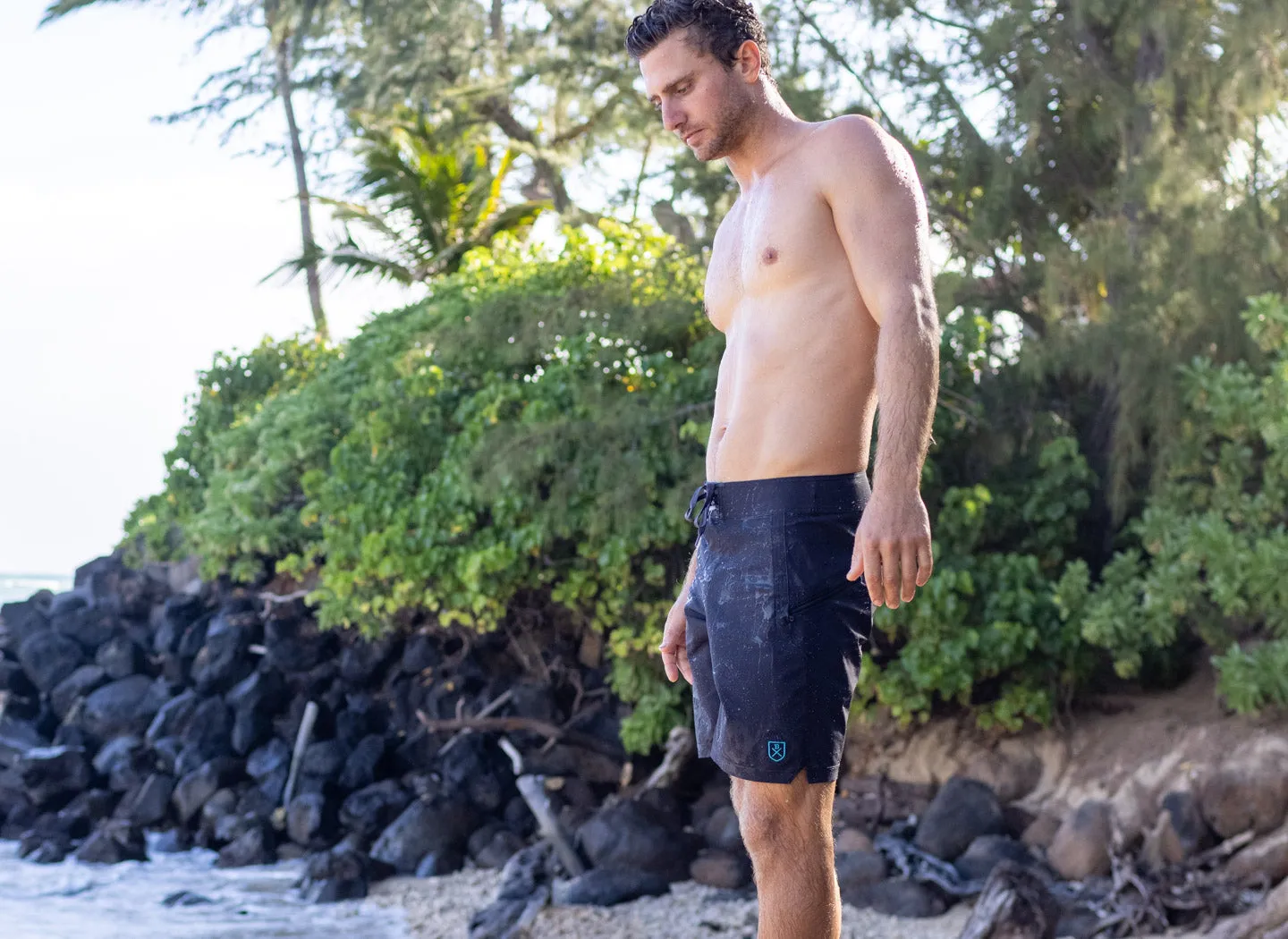The Spartan Board Shorts -  9" Inseam - Almost Black