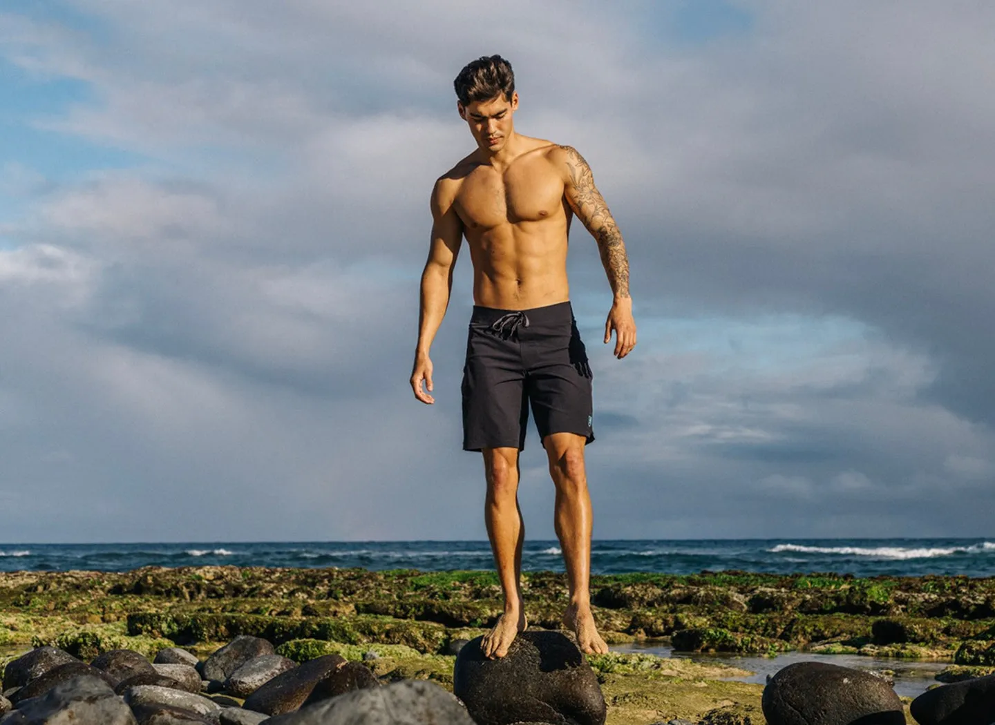 The Spartan Board Shorts -  9" Inseam - Almost Black