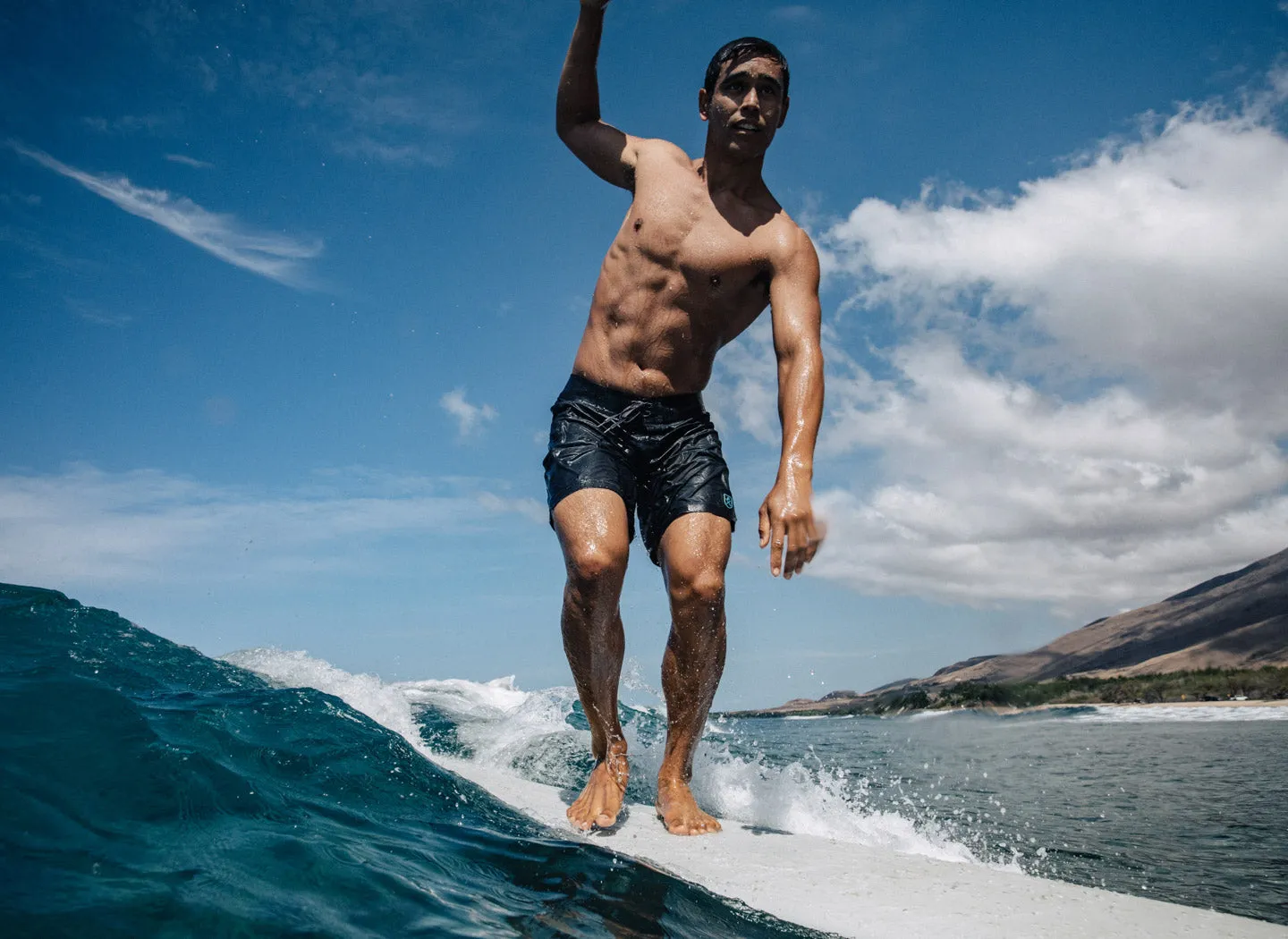 The Spartan Board Shorts -  9" Inseam - Makena Blue   Almost Black