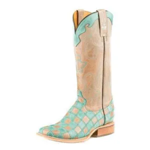 Tin Haul Western Boot Womens 13" No Evil Checker 14-021-0007-1277