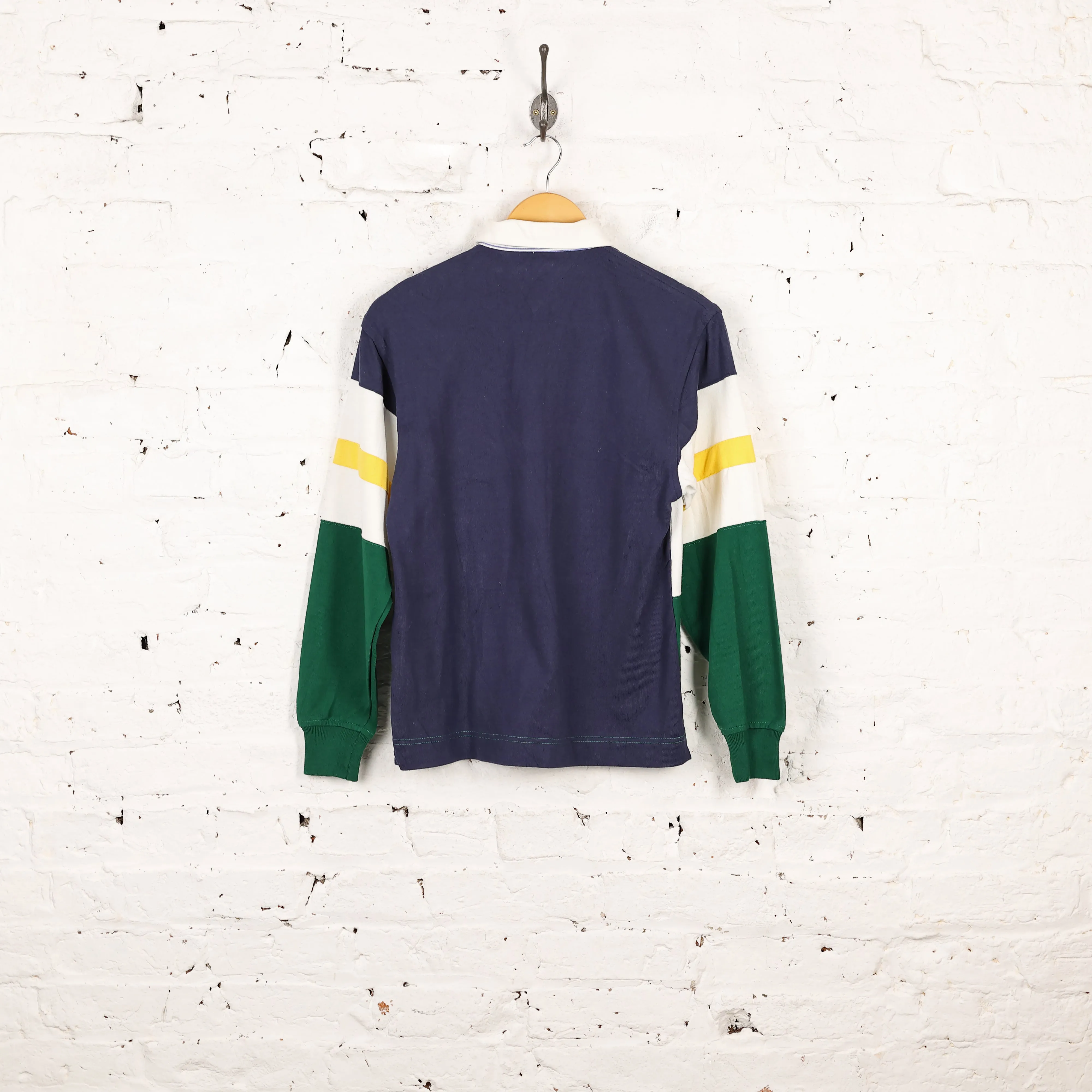 Tommy Hilfiger American Flag Rugby Polo Shirt - Blue/Green - Women's M