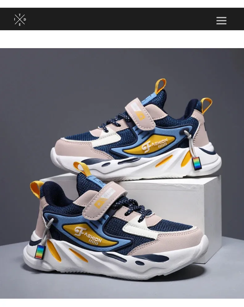 Trendy Kids' Breathable Non-Slip Sports Sneakers