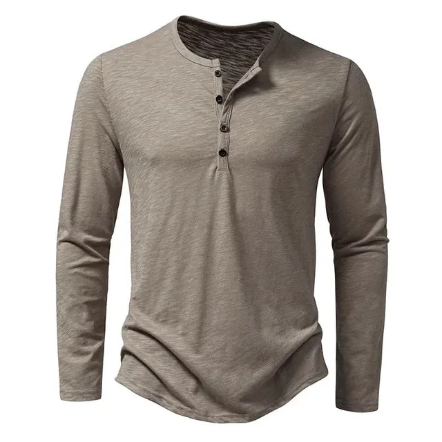 UrbanGent Henley Langarmshirt Weiß