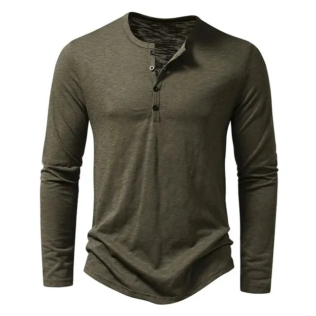 UrbanGent Henley Langarmshirt Weiß