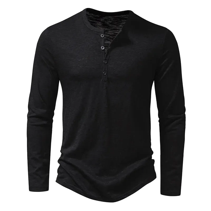 UrbanGent Henley Langarmshirt Weiß