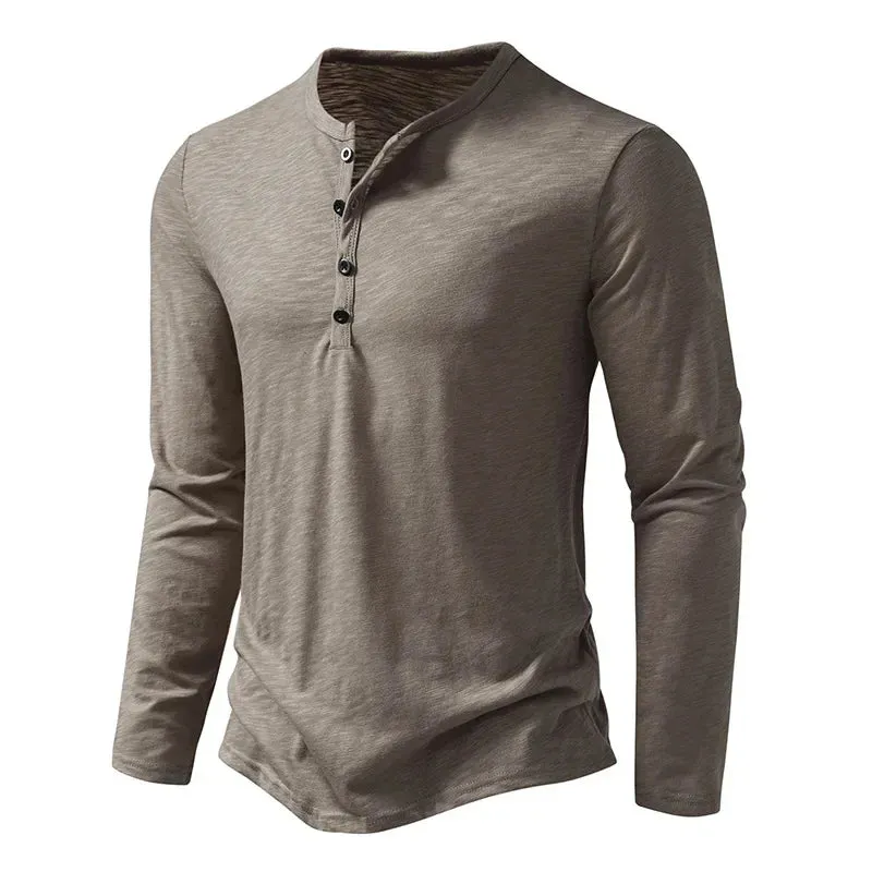 UrbanGent Henley Langarmshirt Weiß