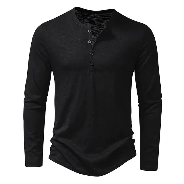 UrbanGent Henley Langarmshirt Weiß