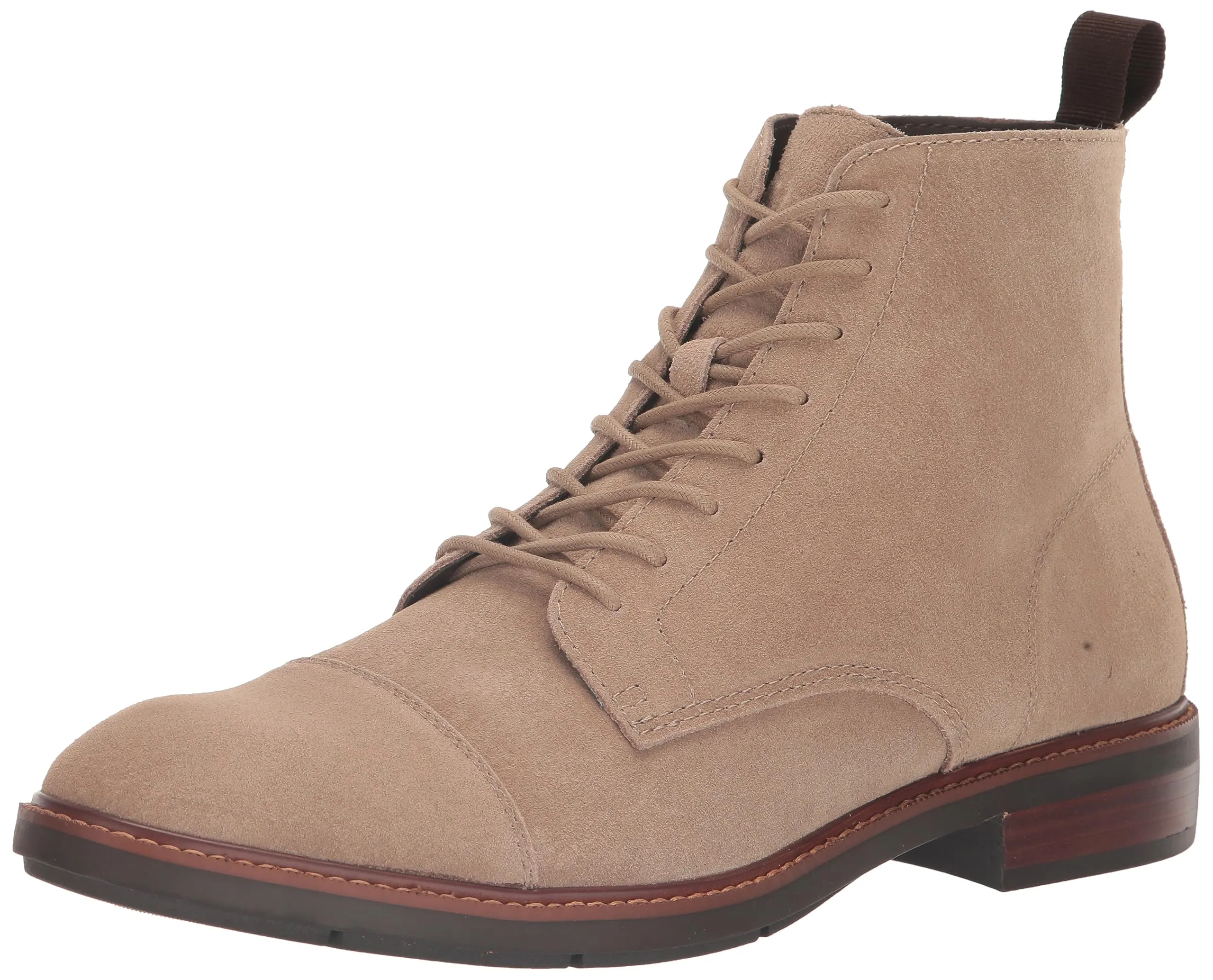 Vince Camuto Men's Ferko Lace Up Boot Fashion, Truffle/Dark Brown, 8