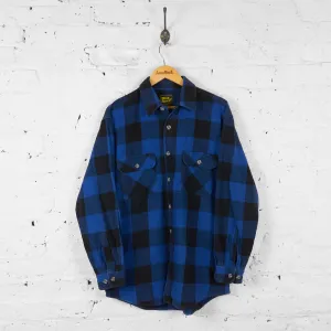 Vintage Flannel Shirt - Blue/Black - L
