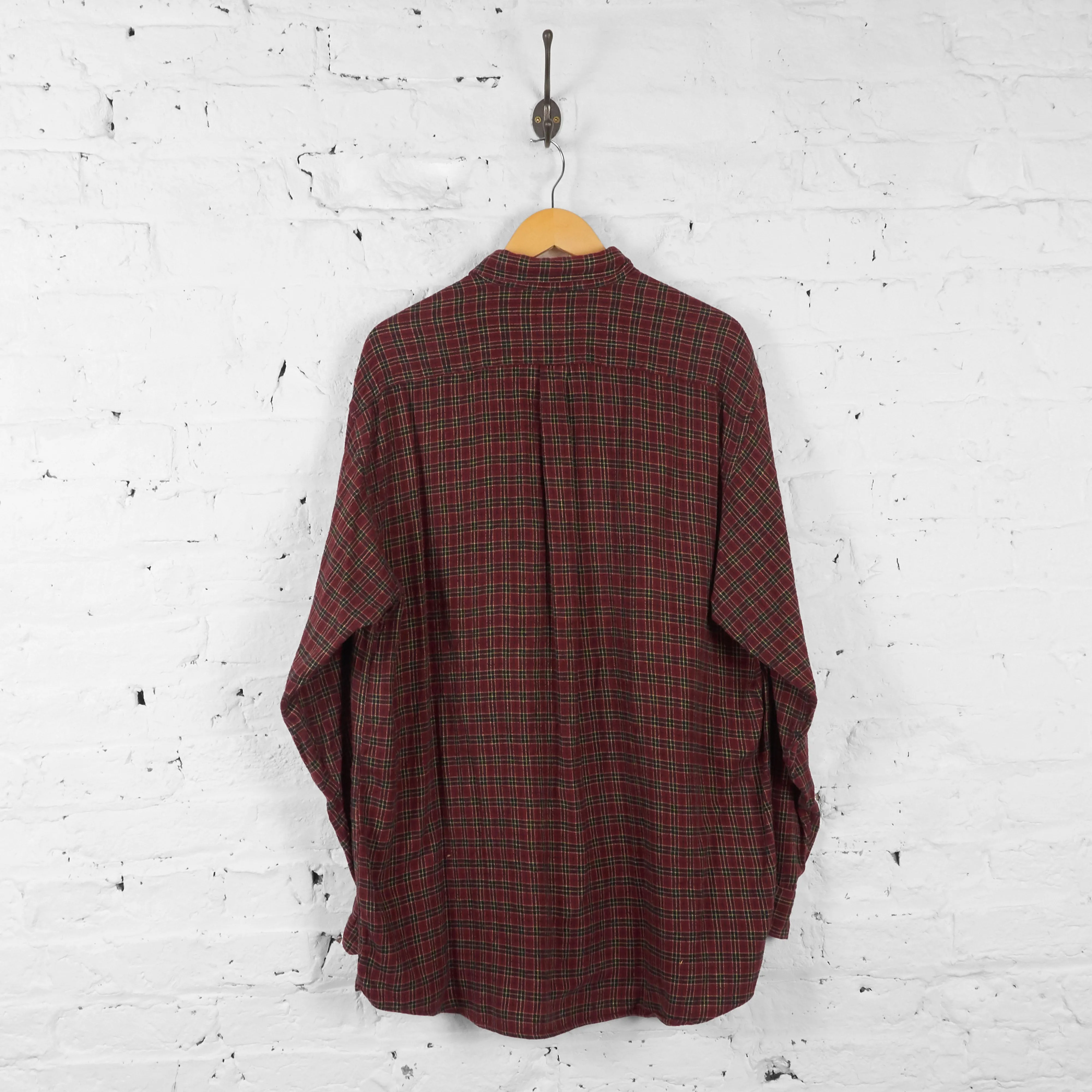 Vintage Flannel Shirt - Red/Black - XL