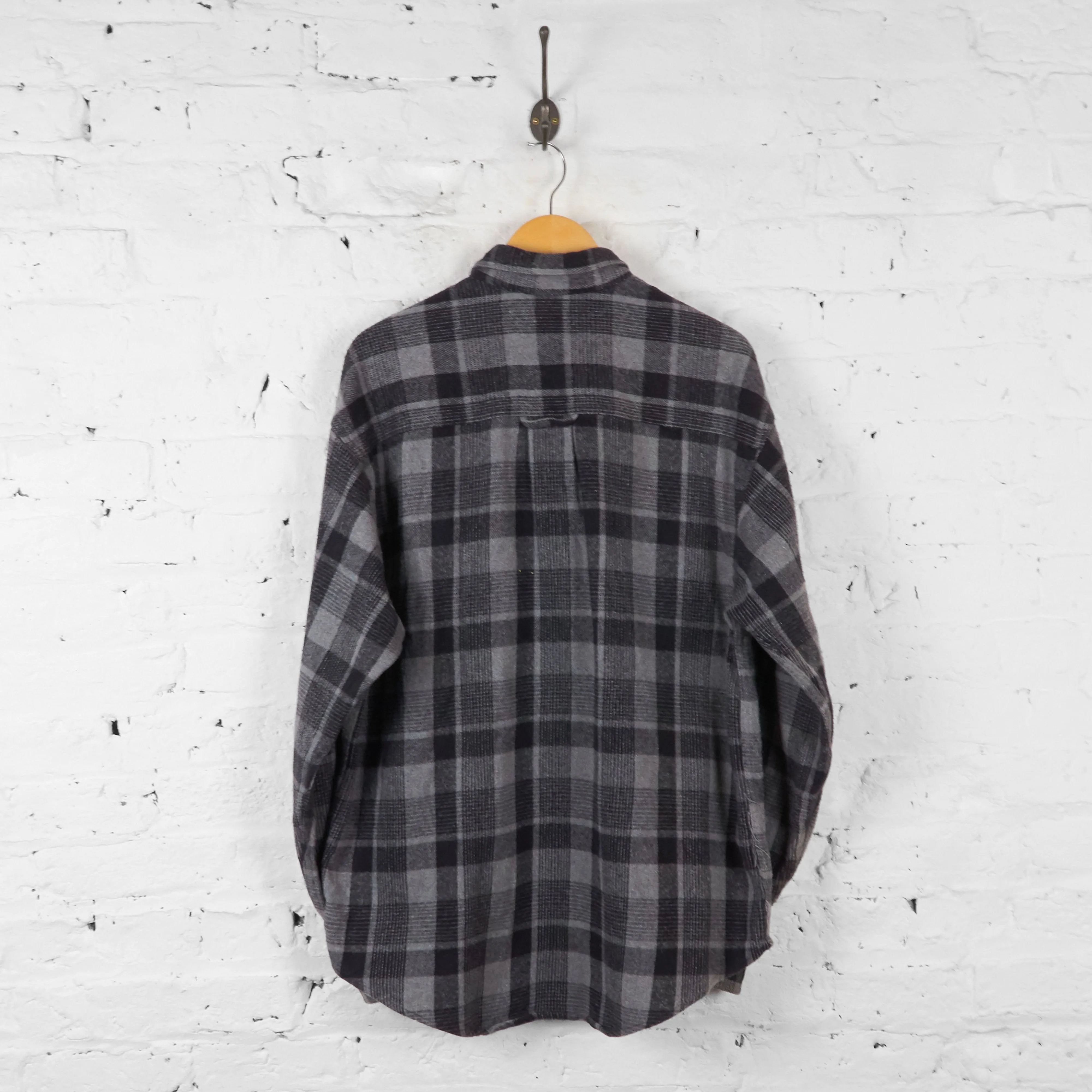 Vintage Harley Davidson Flannel Shirt - Grey - XL