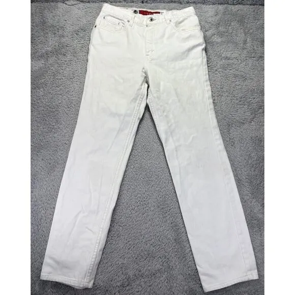 Vintage Levis Jeans Silver Womens 8 White 29x30.5 High Rise 90s Loose Fit USA