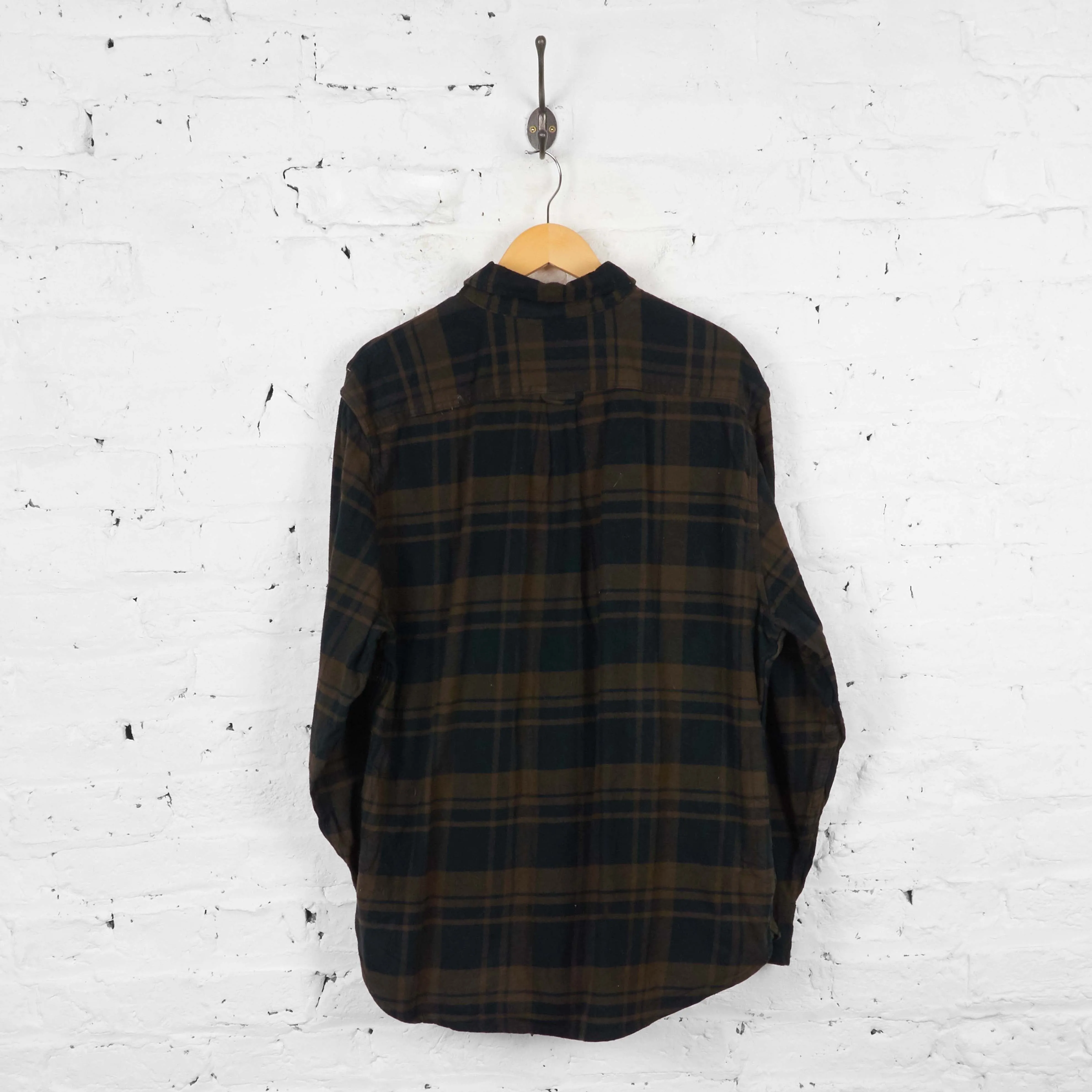 Vintage Plaid Flannel Shirt - Brown - XL