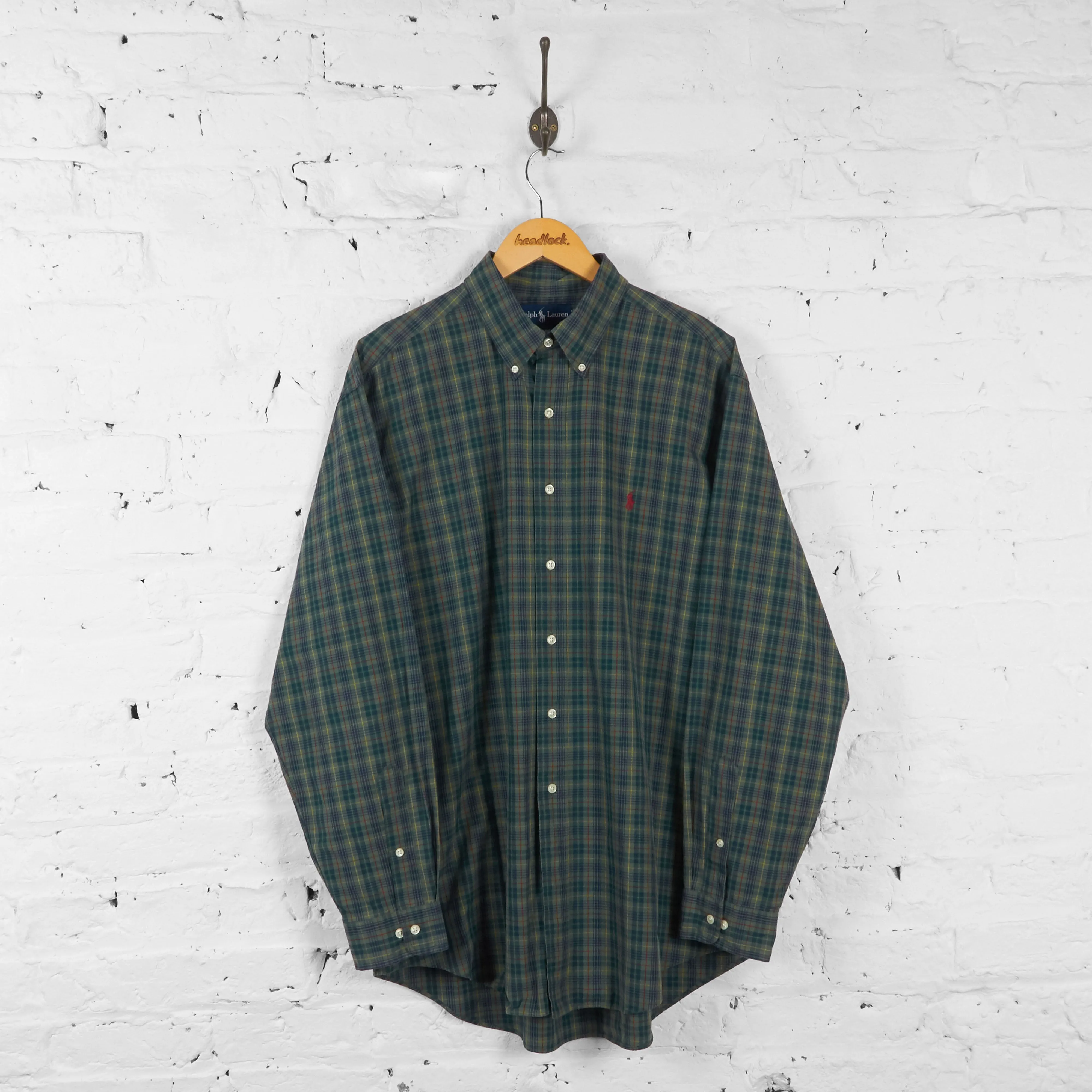 Vintage Ralph Lauren Checked Shirt - Green - XL