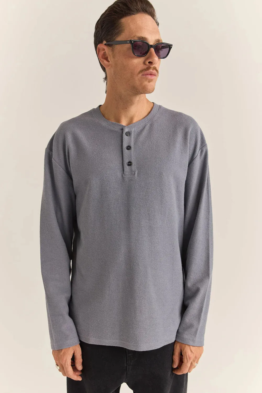 VINTAGE TERRY LS HENLEY