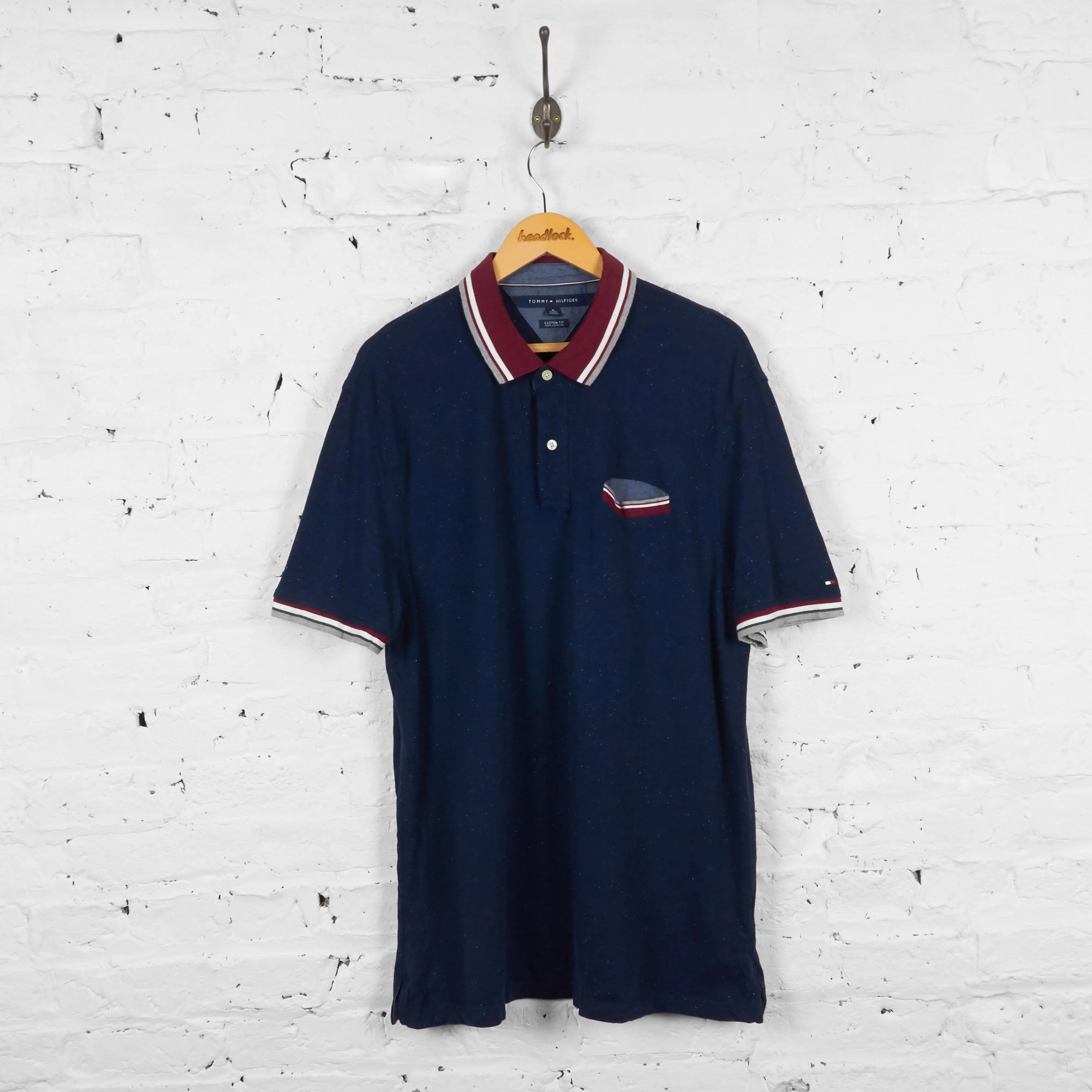 Vintage Tommy Hilfiger Polo Shirt - Navy - XL