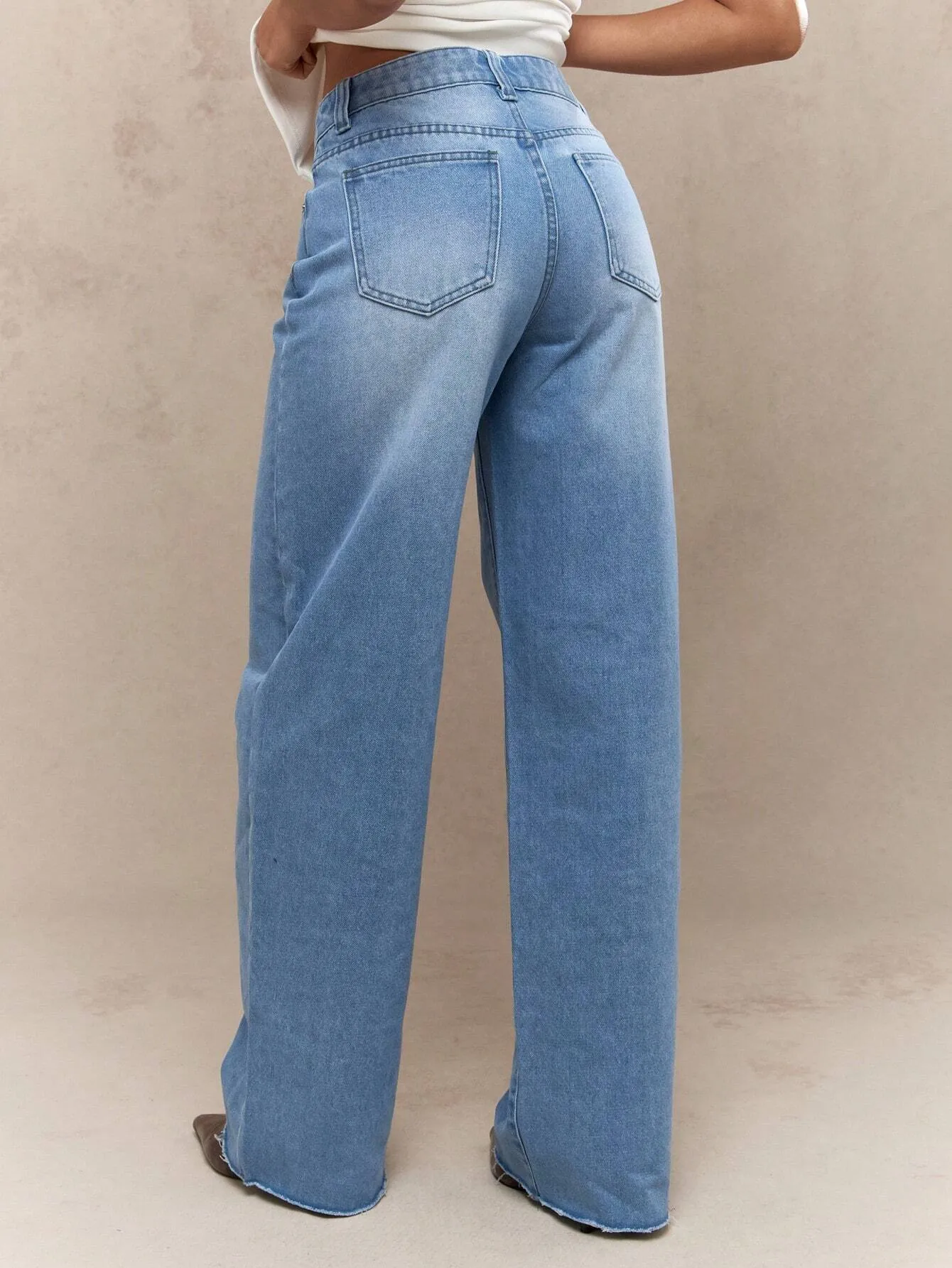 Vintage Washed Straight-Leg Jeans | Faded Denim for Effortless Style