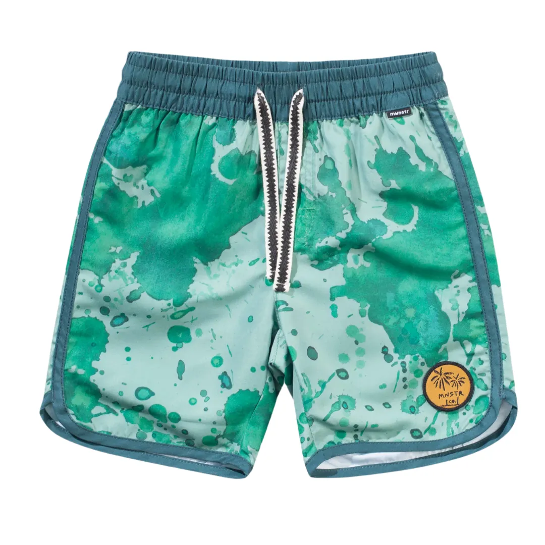 Warble Board Short- Ocean Green