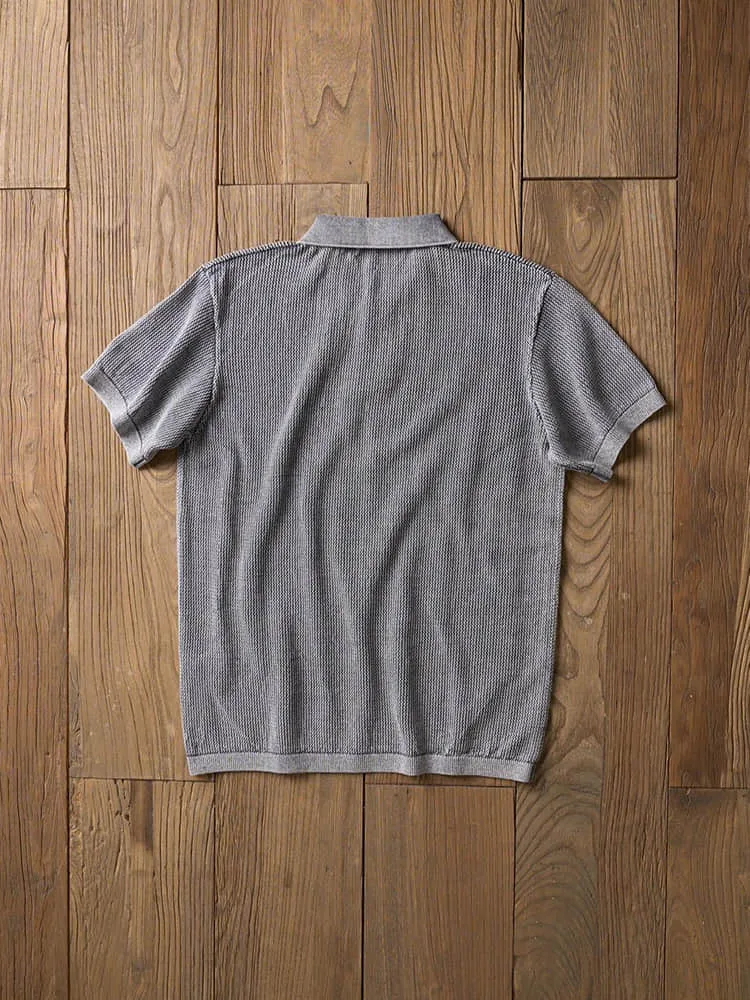 Washed Vintage Knitted Polo Shirts