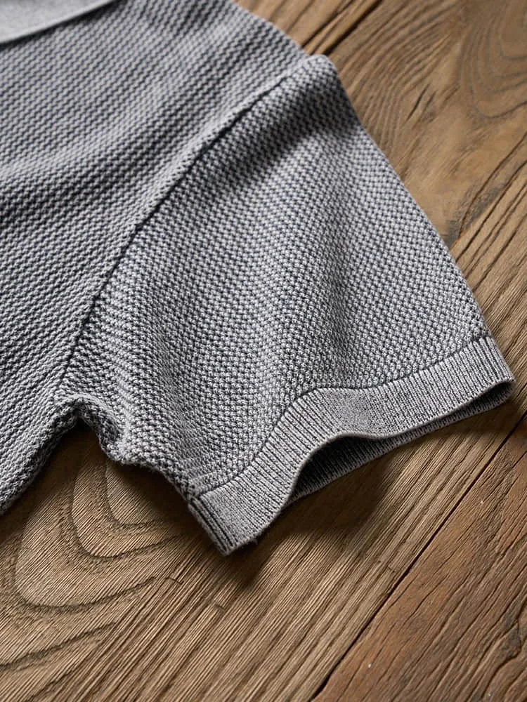 Washed Vintage Knitted Polo Shirts