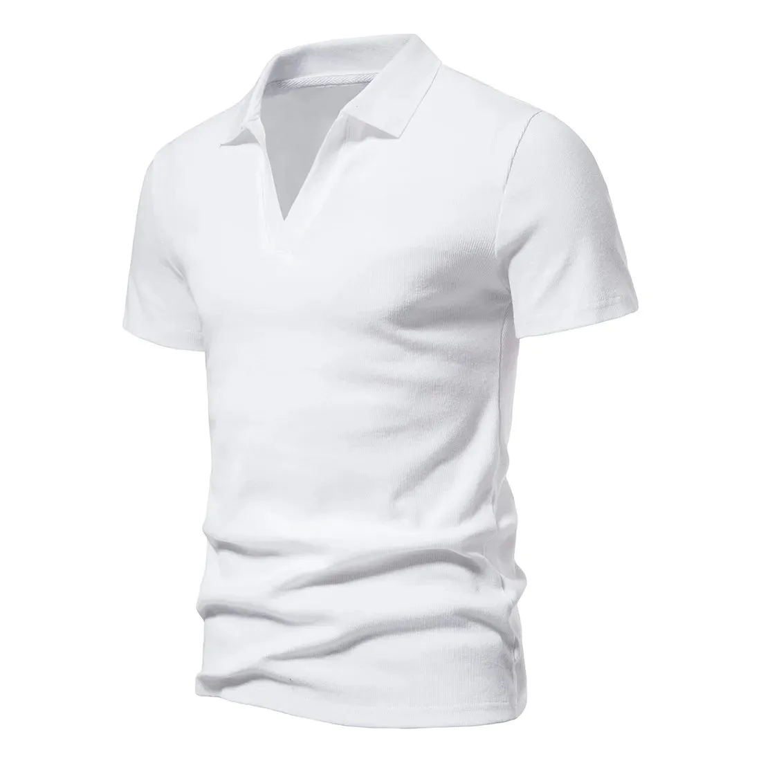 West Louis™ Men's V-Neck Polo Style Henley Tee